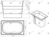 Съд по гастронорм, поликарбонат GN 1/4, различни височини