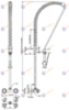 Душ батерия ERA, стенен H=1090 мм, ръкохватка Basic - spareparts.tomeko.bg Душ батерия ERA, стенен H=1090 мм, ръкохватка Basic