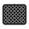 Приставка за Cookmatic, 30 бр Festooned medium round tartlets Ø 47х15 мм