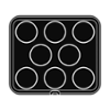 Приставка за CookMatic, 8 бр Smooth round tartlets Ø 90х20 мм