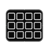Приставка за CookMatic Pav, 12 бр Smooth little square tartlets 69х69х15 мм