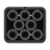Приставка за Cookmatic, 8 бр Festooned big round tartlets Ø 90х25 мм - spareparts.tomeko.bg Приставка за Cookmatic, 8 бр Festooned big round tartlets Ø 90х25 мм
