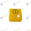 Капак за бутон жълт ON/OFF, 23х23 мм