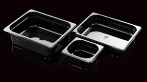 Съд по гастронорм, поликарбонат GN 1/1-100, черен