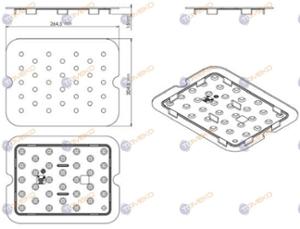 Отцедник за съд по гастронорм, поликарбонат GN 1/2