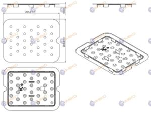 Отцедник за съд по гастронорм, полипропилен GN 1/2