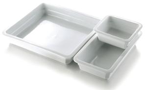 Съд по гастронорм GN 1/1-65, порцелан, бял