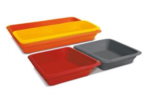 Съд по гастронорм GN 1/3-100, порцелан, оранжев, Gourmet