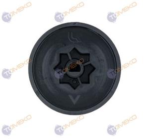 Ръкохватка черна без символи Ø 70 мм, щифт 8х6,5 мм