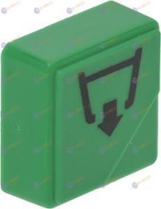 Капак за бутон зелен за миялна машина, 23x23 мм