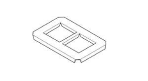 Рамка за две квадратни плочи, серия TECNO 90