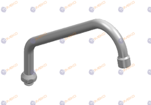 Лебедка C-образна за смесители, хромирана, Ø 18х250 мм