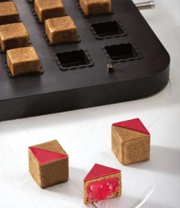 Приставка за Cookmatic, 30 бр Smooth square tartlets 33х33х17 мм