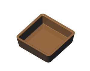 Приставка за CookMatic Pav, 12 бр Smooth square tartlets 70х70х20 мм