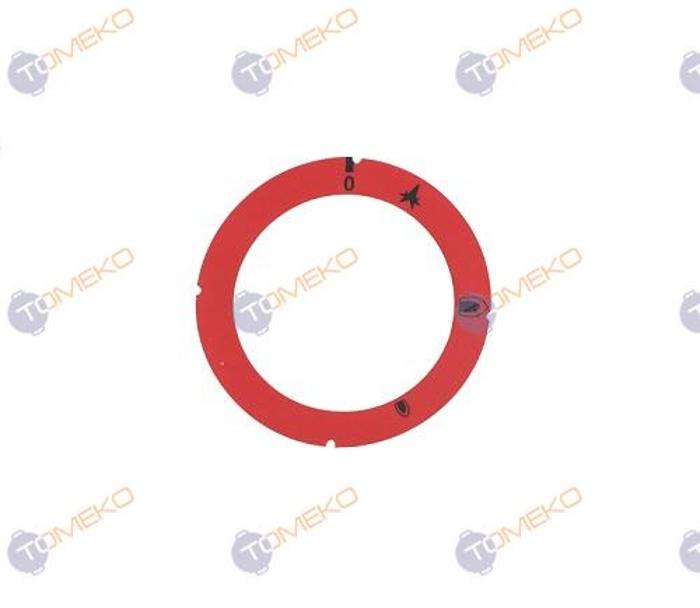 Стикер за ръкохватка с пилотен пламък, Ø 72 мм, червен - spareparts.tomeko.bg Стикер за ръкохватка с пилотен пламък, Ø 72 мм, червен