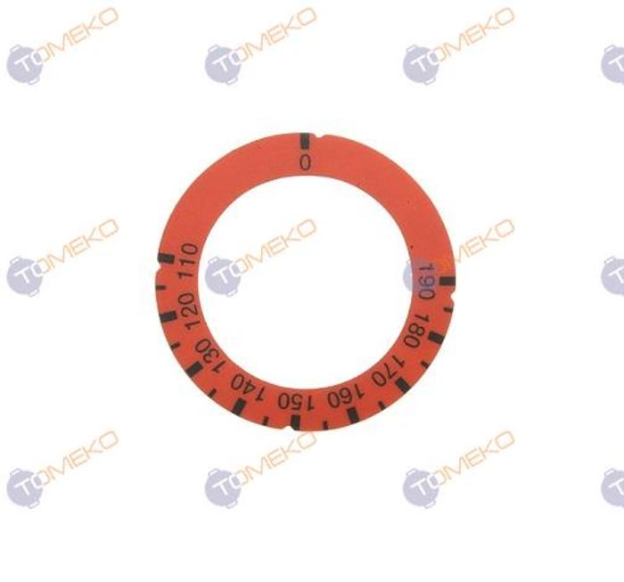 Стикер за ръкохватка 110-190°C, Ø 64 мм, червен - spareparts.tomeko.bg Стикер за ръкохватка 110-190°C, Ø 64 мм, червен