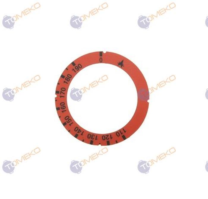 Стикер за ръкохватка 110-190°C, Ø 72 мм, червен - spareparts.tomeko.bg Стикер за ръкохватка 110-190°C, Ø 72 мм, червен