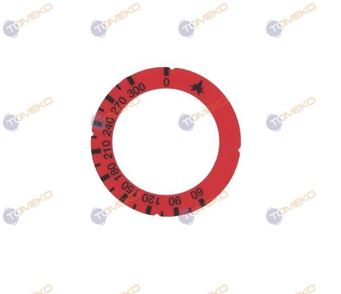 Стикер за ръкохватка 60-300°C, Ø 63 мм, червен - spareparts.tomeko.bg Стикер за ръкохватка 60-300°C, Ø 63 мм, червен