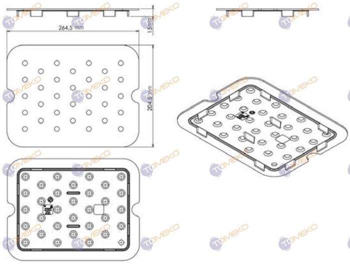 Отцедник за съд по гастронорм, поликарбонат GN 1/2