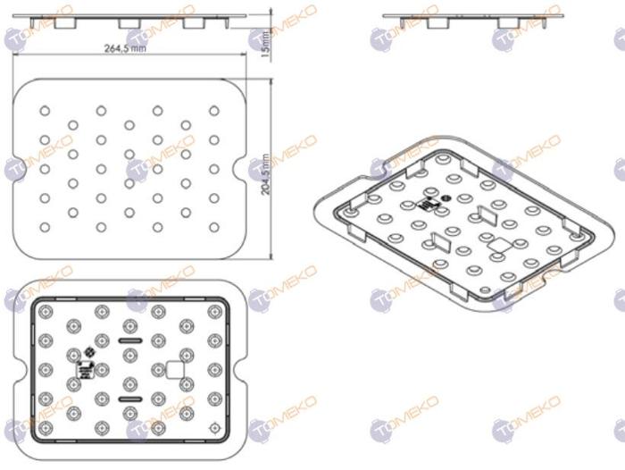 Отцедник за съд по гастронорм, полипропилен GN 1/2