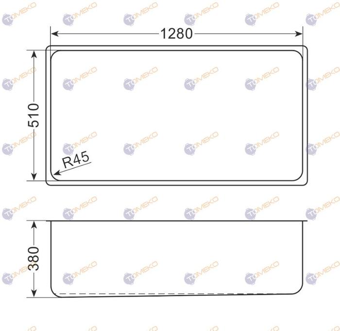 Корито от неръждаема стомана 1280х510х380 мм за GN 4/1 - spareparts.tomeko.bg Корито от неръждаема стомана 1280х510х380 мм за GN 4/1