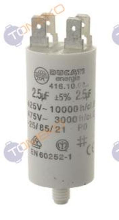 Кондензатор 2,5µF, 450V, 50/60Hz - spareparts.tomeko.bg Кондензатор 2,5µF, 450V, 50/60Hz