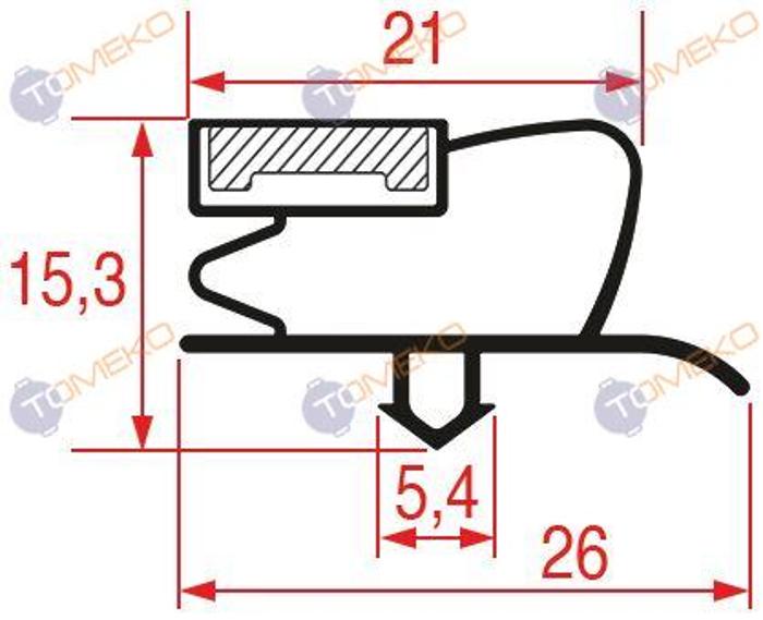 Уплътнение, профил 1013, 605х475 мм - spareparts.tomeko.bg Уплътнение, профил 1013, 605х475 мм