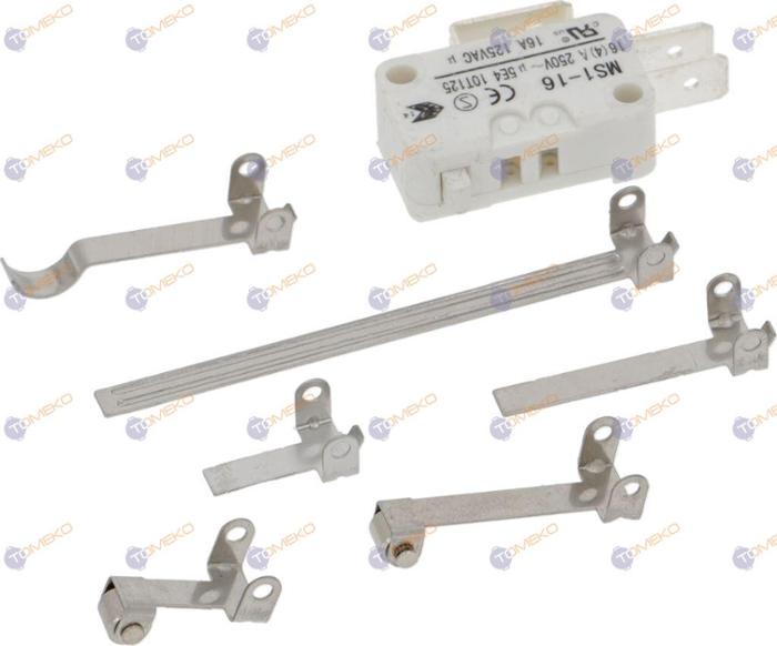 Микроключ универсален комплект с 5 палеца /16А/250V - spareparts.tomeko.bg Микроключ универсален комплект с 5 палеца /16А/250V