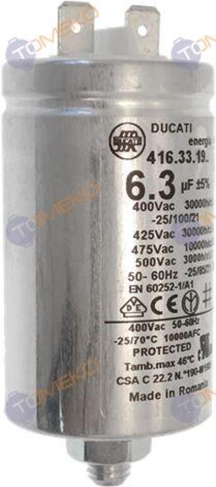 Кондензатор 6.3µF за мотор VN1130 - spareparts.tomeko.bg Кондензатор 6.3µF за мотор VN1130