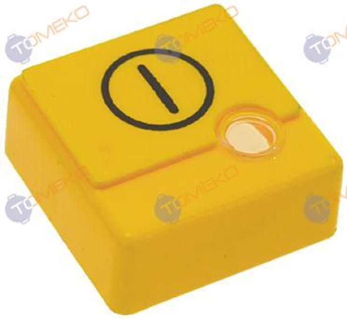 Капак за бутон жълт ON/OFF, 23х23 мм - spareparts.tomeko.bg Капак за бутон жълт ON/OFF, 23х23 мм