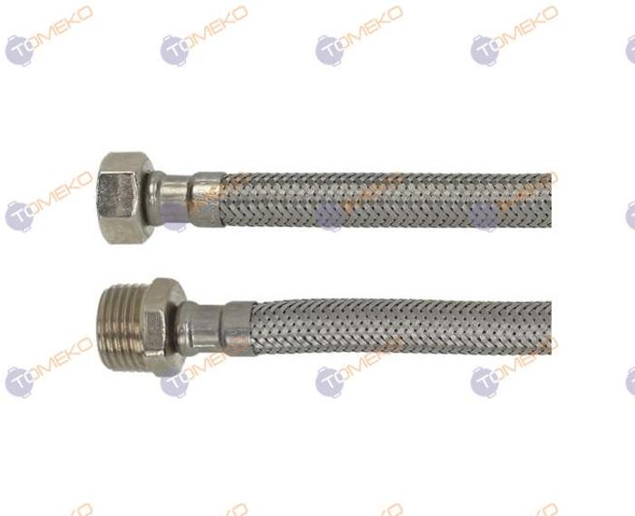 Мека връзка F1/2" - M1/2" (ж-м) inox, различни размери - spareparts.tomeko.bg Мека връзка F1/2" - M1/2" (ж-м) inox, различни размери