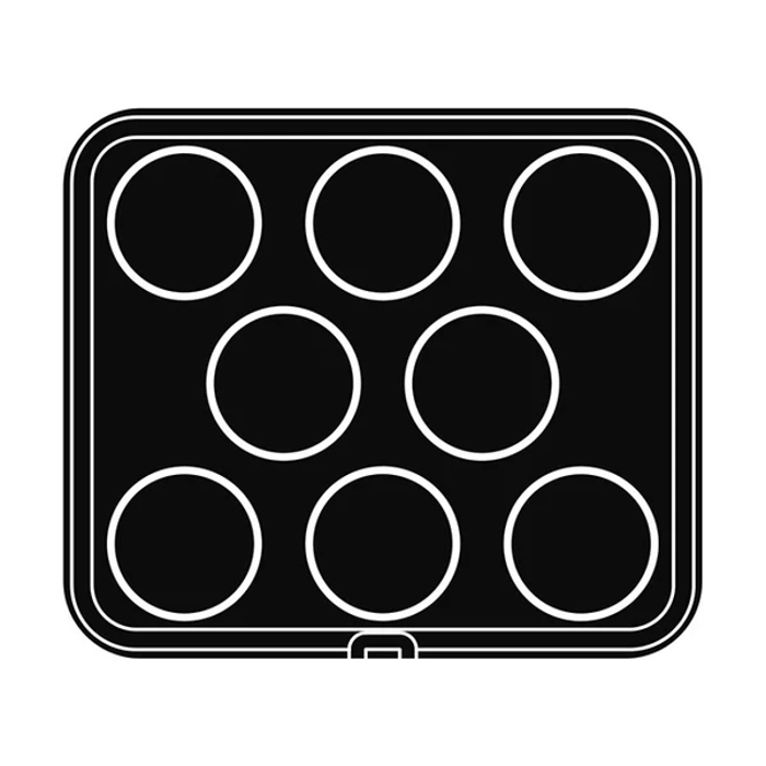Приставка за CookMatic, 8 бр Smooth round tartlets Ø 90х20 мм - spareparts.tomeko.bg Приставка за CookMatic, 8 бр Smooth round tartlets Ø 90х20 мм