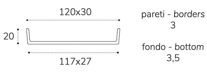 Приставка за CookMatic, 14 бр Smooth rectangular tartlets 120х30х20 мм