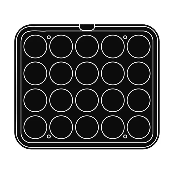 Приставка за Cookmatic, 20 бр Smooth round tartlets Ø 60х20 мм - spareparts.tomeko.bg Приставка за Cookmatic, 20 бр Smooth round tartlets Ø 60х20 мм