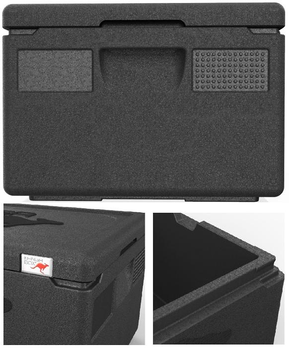 Термокутия Expert GN 1/1, вътрешен размер 538х338х257 мм, черна - spareparts.tomeko.bg Термокутия Expert GN 1/1, вътрешен размер 538х338х257 мм, черна