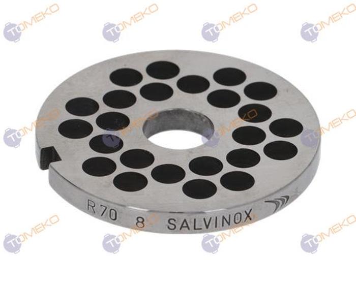 Решетка за месомелачка, модел 12/R70, D 8 мм, S/S, Unger - spareparts.tomeko.bg Решетка за месомелачка, модел 12/R70, D 8 мм, S/S, Unger