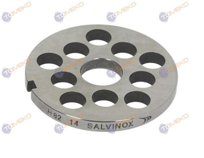 Решетка за месомелачка, модел 22/H82, D 14 мм, S/S, Unger - spareparts.tomeko.bg Решетка за месомелачка, модел 22/H82, D 14 мм, S/S, Unger