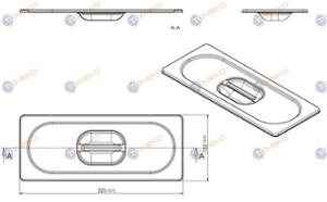 Капак по гастронорм, неръждаем GNL 2/8 - spareparts.tomeko.bg Капак по гастронорм, неръждаем GNL 2/8