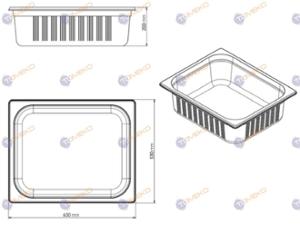 Съд по гастронорм, поликарбонат GN 2/1-200, черен - spareparts.tomeko.bg Съд по гастронорм, поликарбонат GN 2/1-200, черен