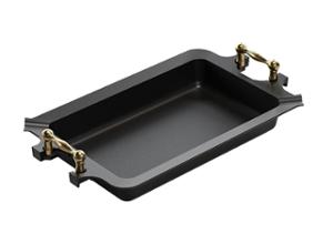 Съд за печене с 2 дръжки и 2 улея 35х23х7 см, лят алуминий с Lotan® покритие - spareparts.tomeko.bg Съд за печене с 2 дръжки и 2 улея 35х23х7 см, лят алуминий с Lotan® покритие