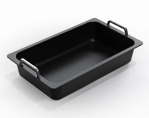 Съд по гастронорм с дръжки, индукционен GN 1/1-100, лят алуминий с Lotan® незалепващо покритие - spareparts.tomeko.bg Съд по гастронорм с дръжки, индукционен GN 1/1-100, лят алуминий с Lotan® незалепващо покритие