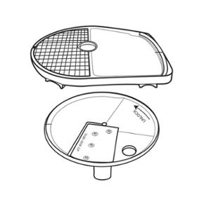 Комплект дискове за рязане на кубчета 10x10х10 мм за зеленчукорезачка WFP16S5K - spareparts.tomeko.bg Комплект дискове за рязане на кубчета 10x10х10 мм за зеленчукорезачка WFP16S5K