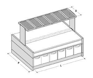 Надстройка и странични панели за топъл блок, серия MOSAICO 74, различни размери