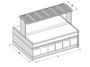 Надстройка и странични панели за топъл блок, серия MOSAICO 90, различни размери