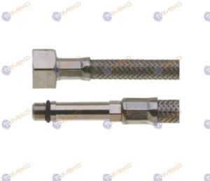 Мека връзка F1/2" - M10x1 (ж-м) inox long, L=400 мм за монтаж под плот - spareparts.tomeko.bg Мека връзка F1/2" - M10x1 (ж-м) inox long, L=400 мм за монтаж под плот
