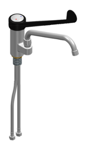 Смесителна батерия EROS с дълго черно рамо, стояща, C лебедка - spareparts.tomeko.bg Смесителна батерия EROS с дълго черно рамо, стояща, C лебедка