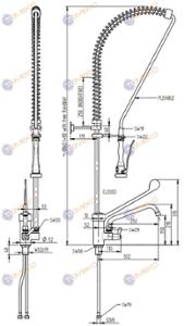Душ батерия ERA с C лебедка, стоящ с дългo черно рамо H=1140 мм, ръкохватка Premium - spareparts.tomeko.bg Душ батерия ERA с C лебедка, стоящ с дългo черно рамо H=1140 мм, ръкохватка Premium