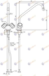 Смесителна батерия EROS, стояща, различни лебедки - spareparts.tomeko.bg Смесителна батерия EROS, стояща, различни лебедки