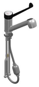 Смесителна батерия EROS с късо черно рамо и изтеглящ се душ, стояща, лебедка 230 мм - spareparts.tomeko.bg Смесителна батерия EROS с късо черно рамо и изтеглящ се душ, стояща, лебедка 230 мм