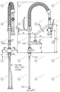 Душ батерия ERA MINI с C лебедка, стоящ с кранове с палци Н=600 мм, ръкохватка Basic - spareparts.tomeko.bg Душ батерия ERA MINI с C лебедка, стоящ с кранове с палци Н=600 мм, ръкохватка Basic